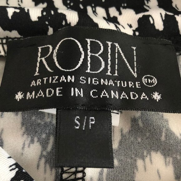 Artizan Robin Signature Pull On Abstract Print Maxi Dress Blk White Sz S NWOT - Picture 8 of 10